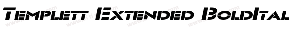 Templett Extended BoldItalic字体转换